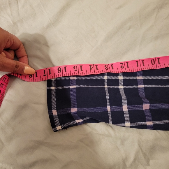 Blue & white checkered top XS - Picture 5 of 5